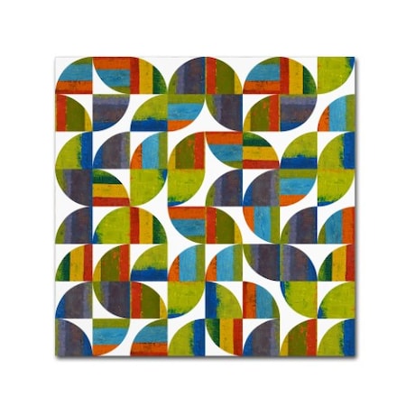 Michelle Calkins 'Quarter Rounds 6.0' Canvas Art,18x18